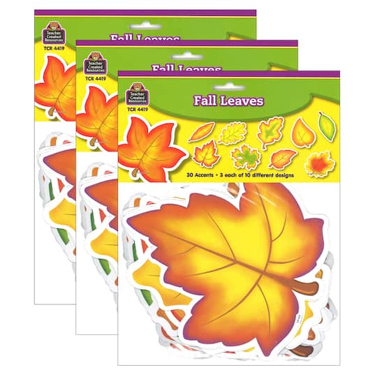 Teacher Created Resources® Fall Leaves Accents, 3 Packs of 30